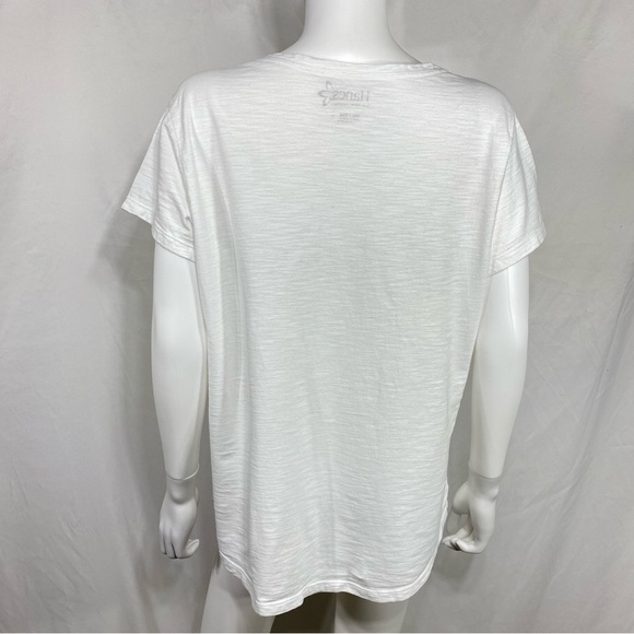 Hanes Women’s Slub Jersey Shirred V-Neck Tee - Picture 3 of 7